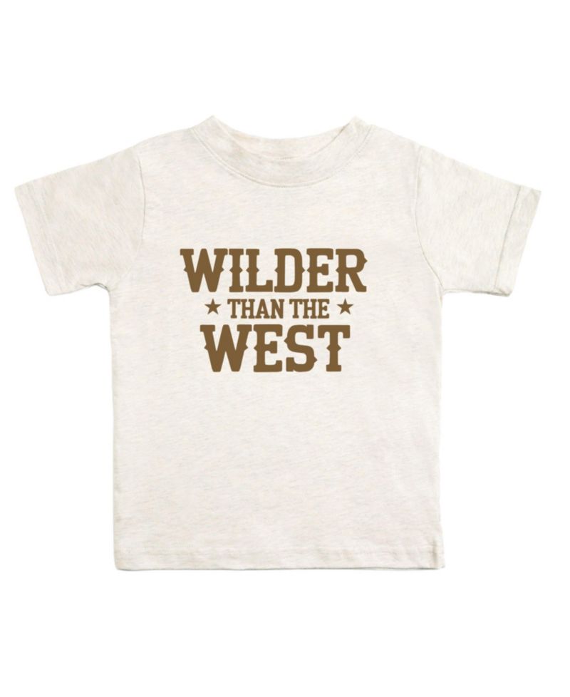 Big Boys 10 -12 Wilder Than The West Western Short Sleeve T-Shirt