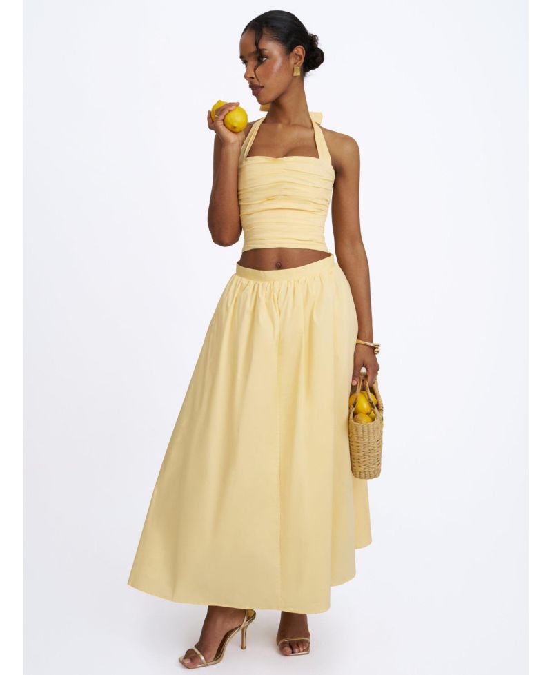 Women's Wilsie Ruched-Crop Halter Top