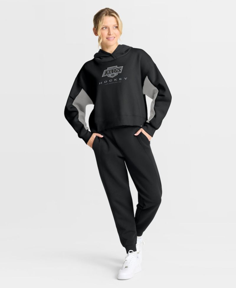 Women's Black Los Angeles Kings Back Check Boxy Hoodie