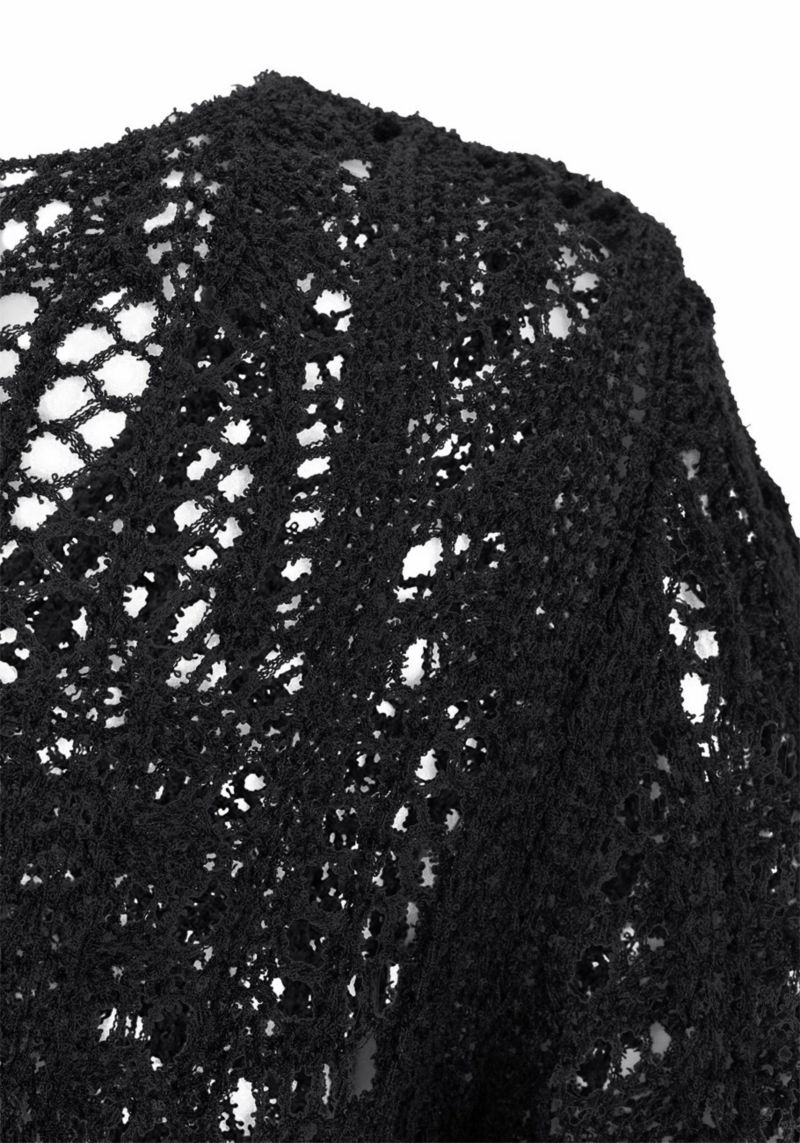 Women's Printed Open Knit Everyday Comfort Sweater