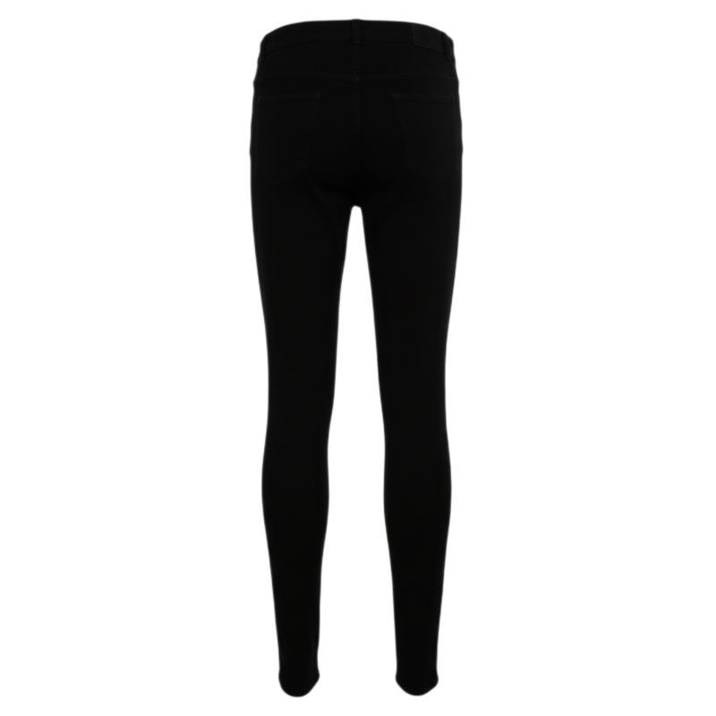 Women's Black Knit Zip Front Leggings