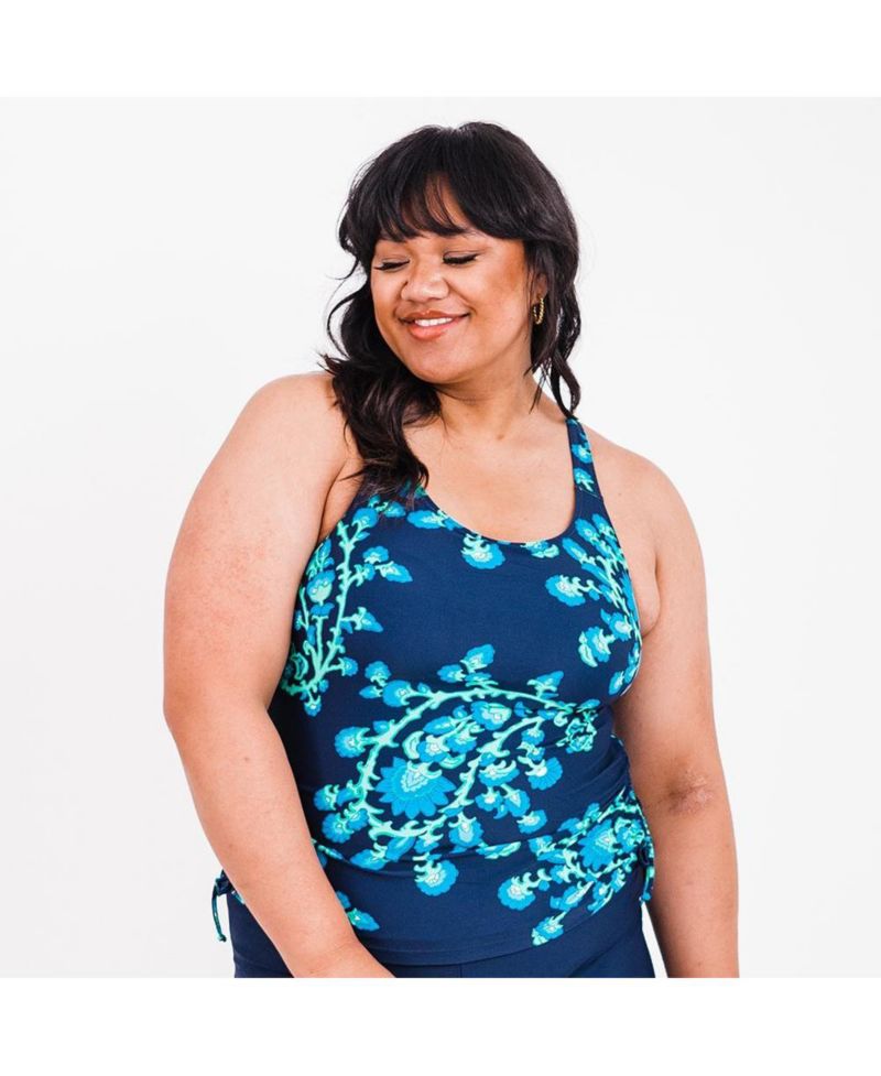 Plus Size Maya Tankini Swim Top With Built In Bra