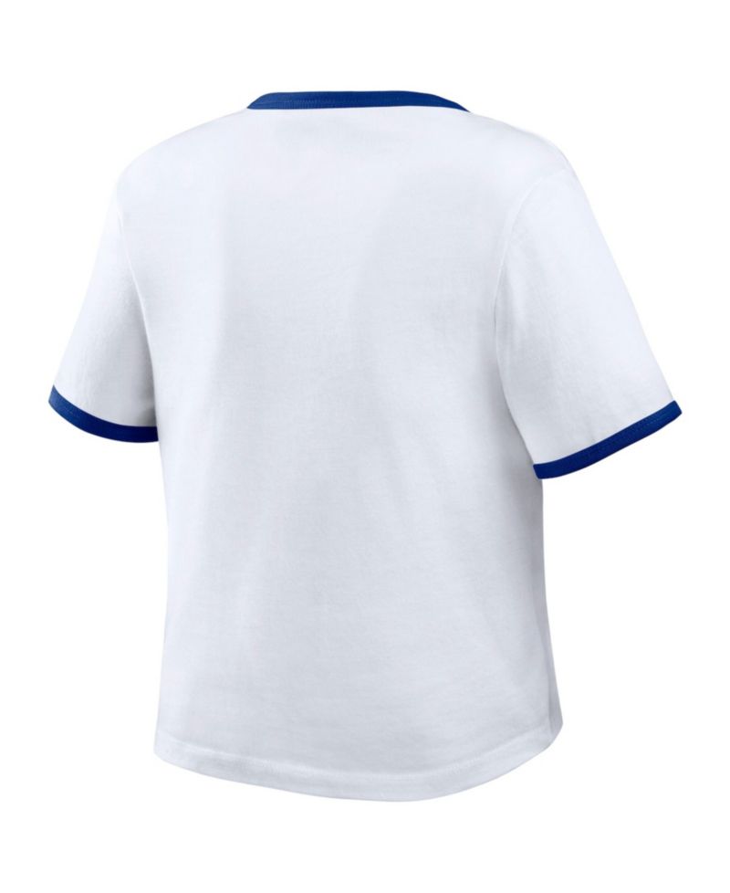 Women's White Texas Rangers Ringer Baby T-Shirt