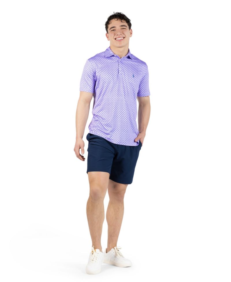 Men's Byrds Printed Performance PoloShirts