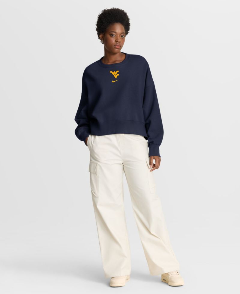 Women's West Virginia Mountaineers Phoenix Oversized Dropped-Shoulder Sweatshirt