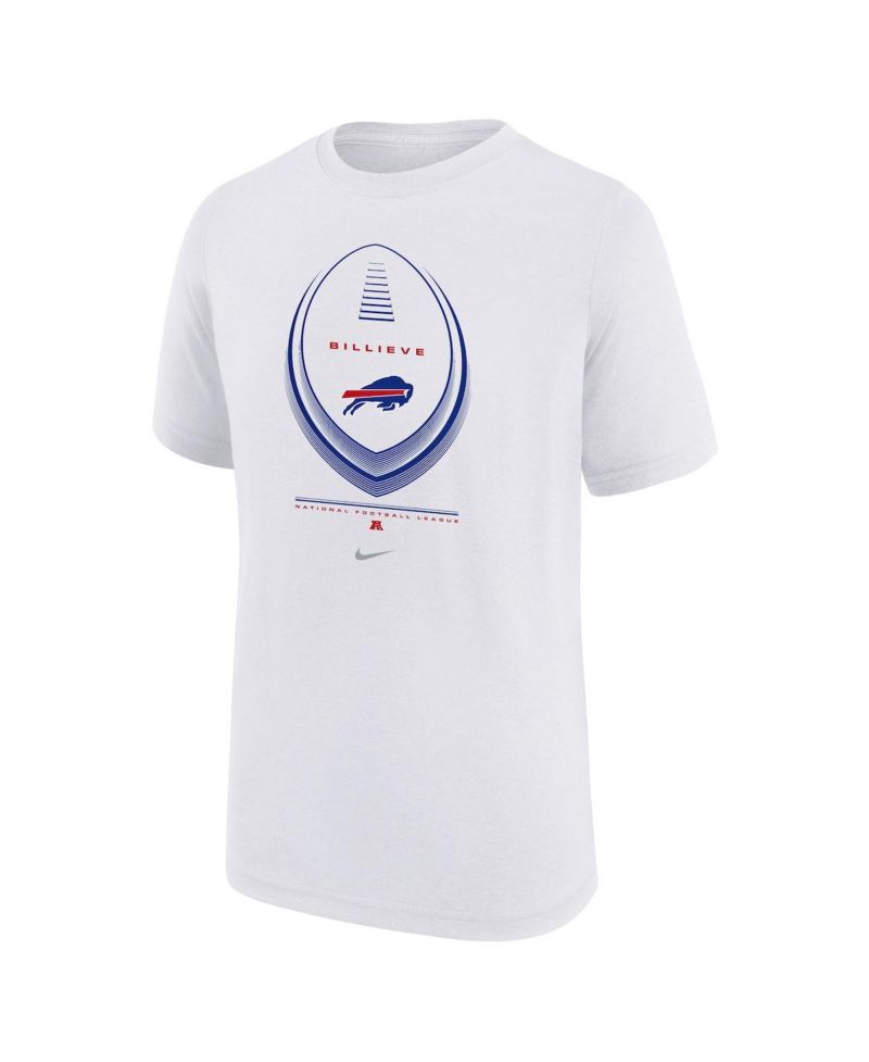 Big Boys and Girls White Buffalo Bills Icon Legend Dri-FIT T-Shirt