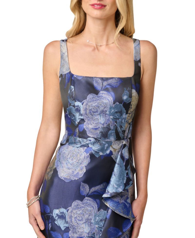 Women's Metallic Jacquard Sleeveless Dress