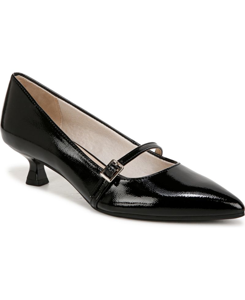Women's Madelyn Mary Jane Pointed Toe Kitten Heel Pumps