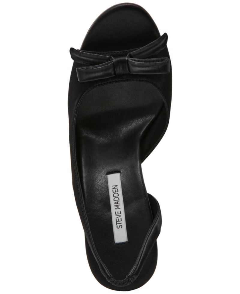 Women's Flounce Slingback Peep-Toe Bow Pumps