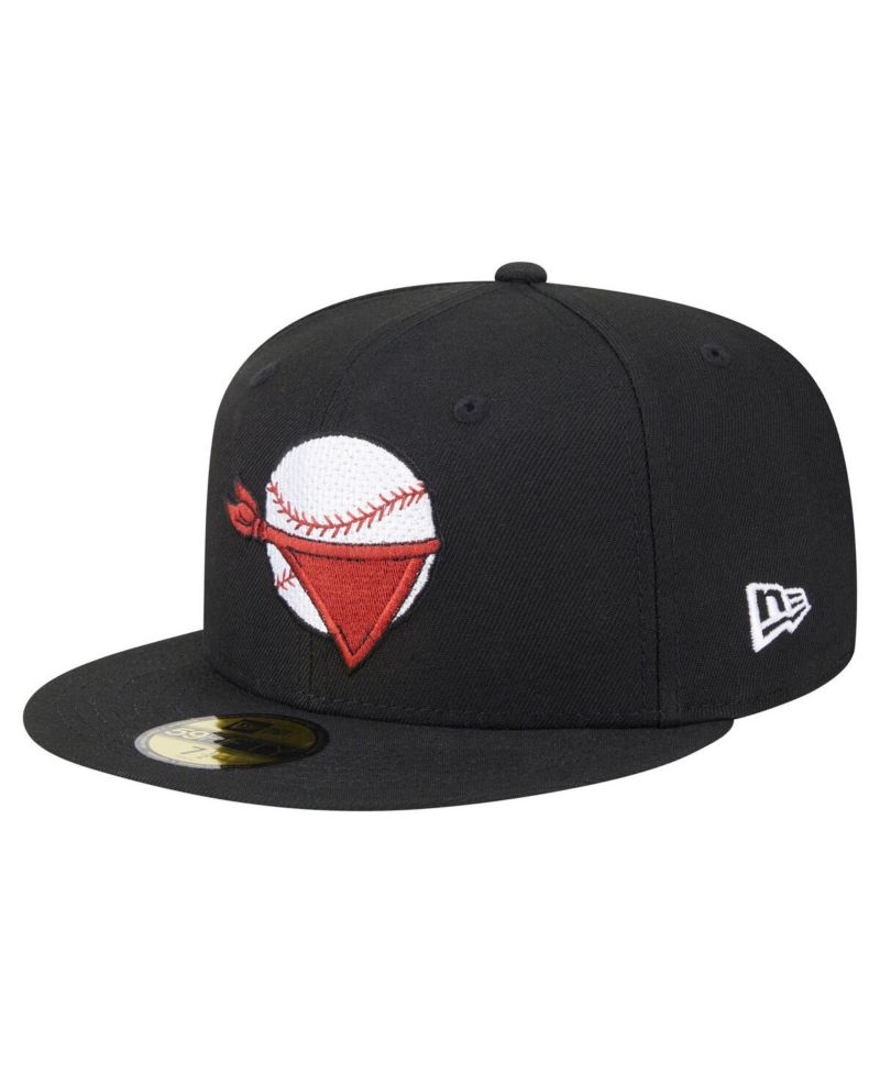 Men's Black Quad Cities River Bandits Authentic Collection 59FIFTY Fitted Hat