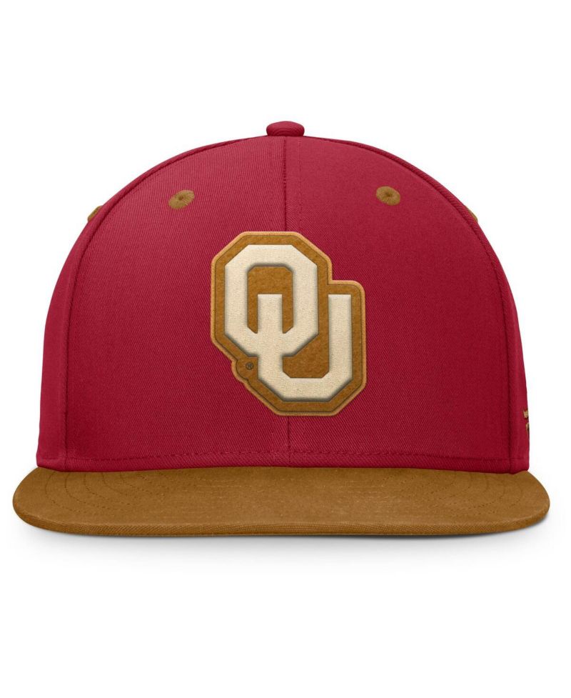 Men's Crimson/Brown Oklahoma Sooners NoBo Fitted Hat