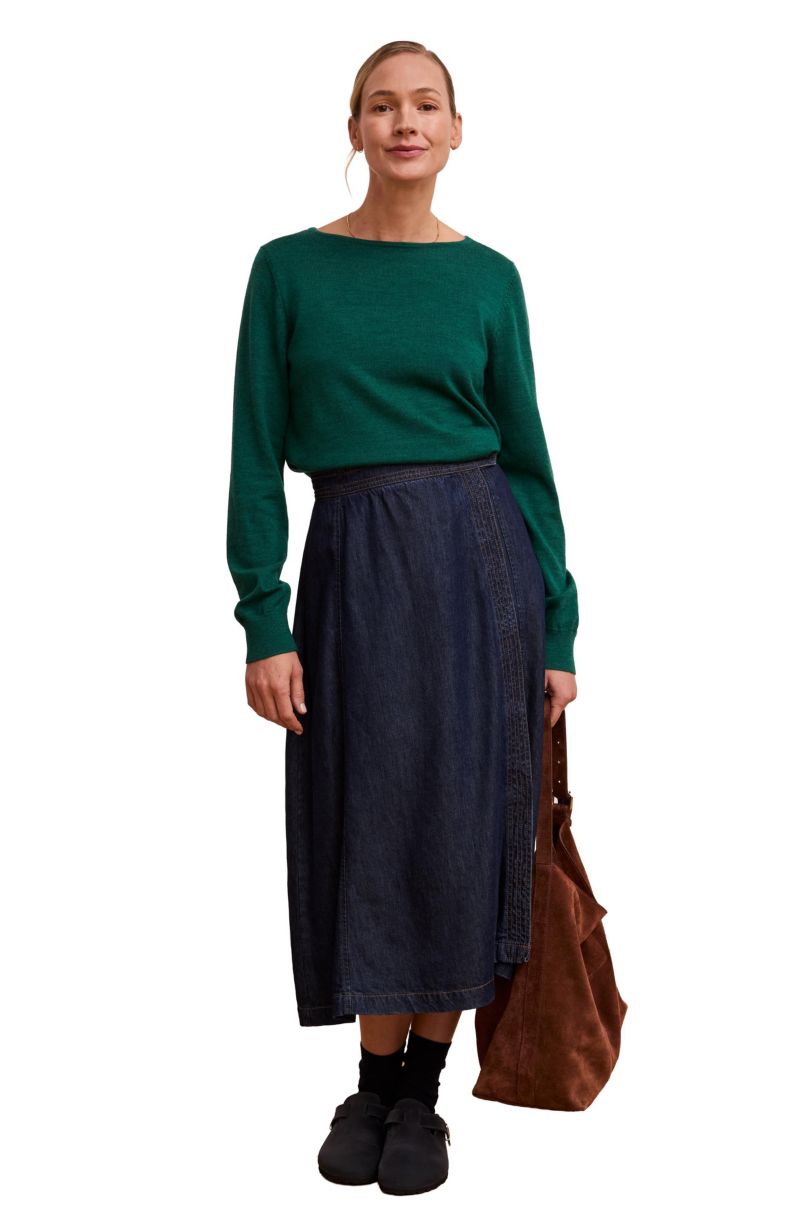 Women's Celtic and Co. Merino Fine Knit Boat Neck Jumper