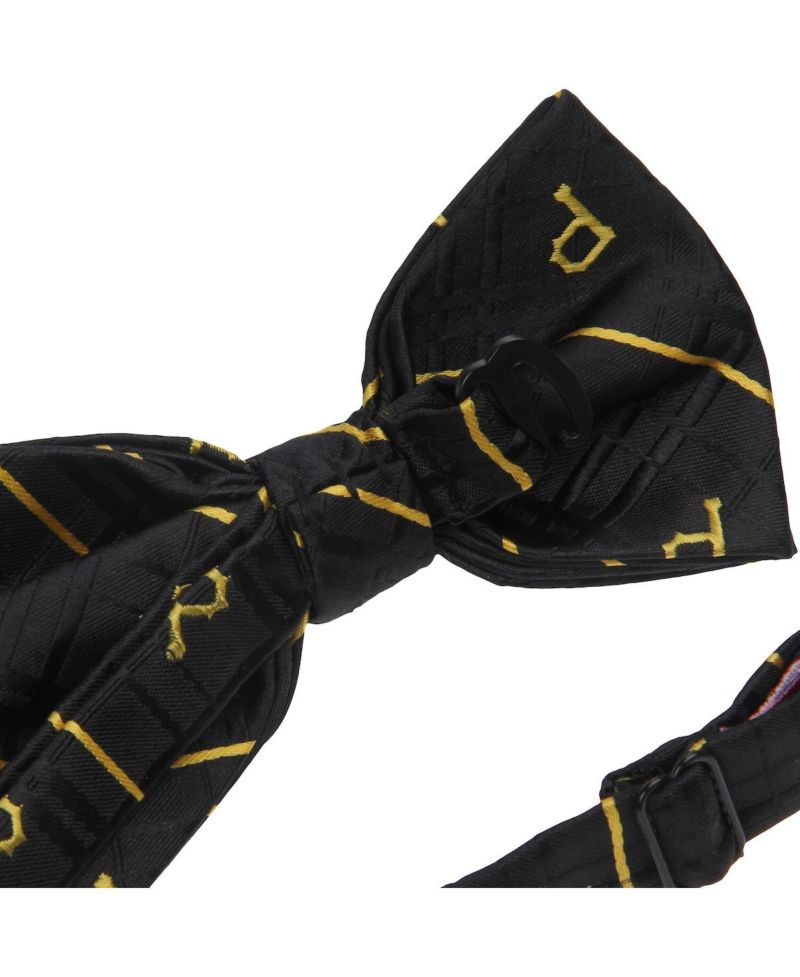 Men's Black Pittsburgh Pirates Oxford Bow Tie