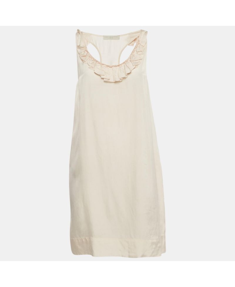 Women's Pink Silk Blend Sleeveless Mini Dress