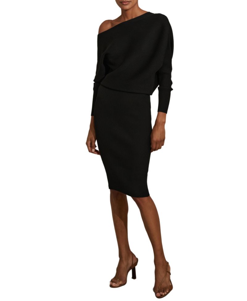 Women's Lara Off-The-Shoulder Ribbed Midi Dress