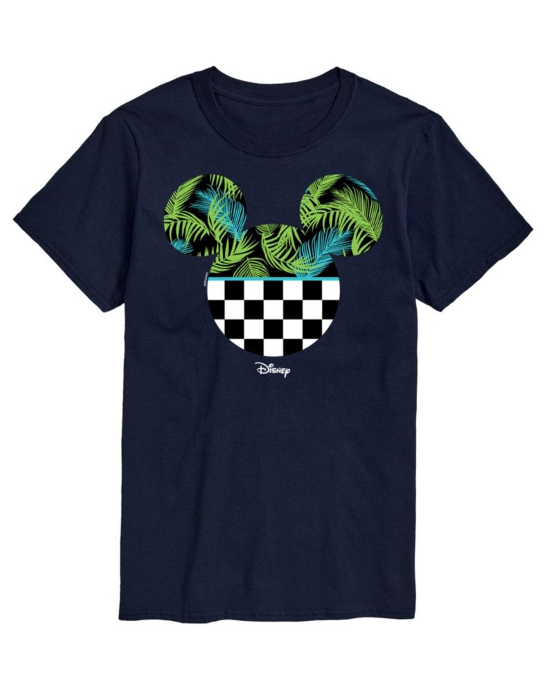 Men's Disney Mickey Checkered Palm Head Short Sleeve T-Shirt