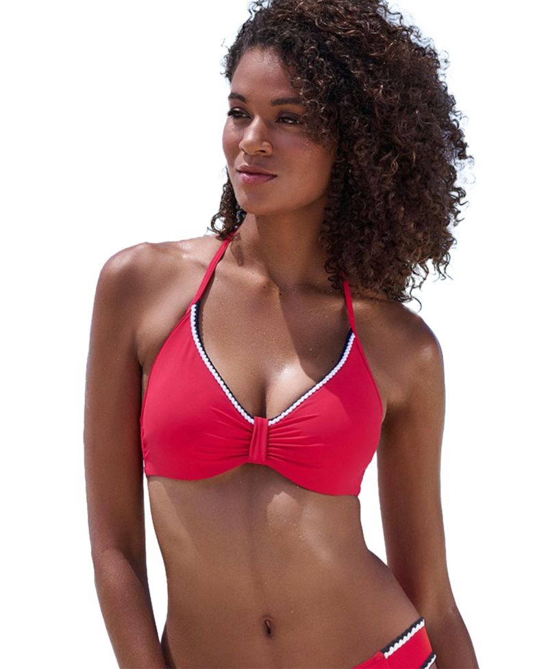 Women's Contrast Trim Underwire Bikini Top