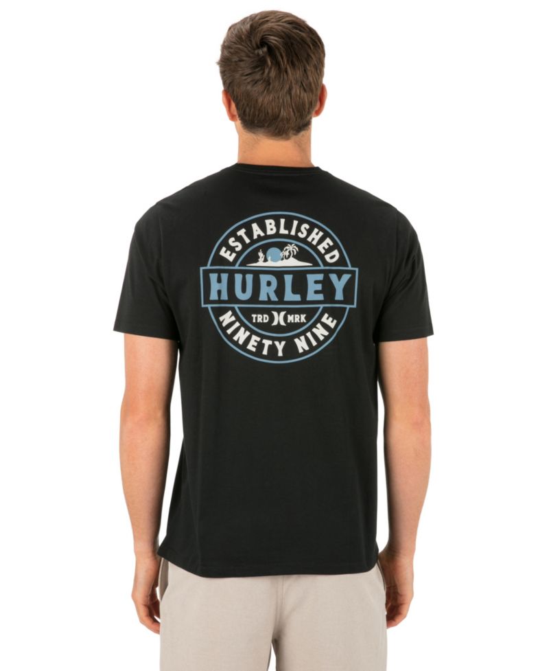 Men's Camp Artwork At Center Back Crewneck T-Shirt