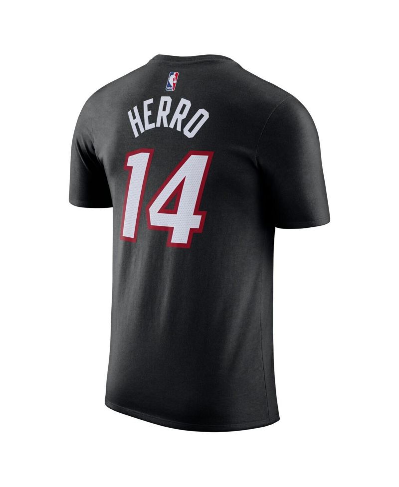 Men's Tyler Hero Black Miami Heat Icon 2022/23 Name and Number T-shirt