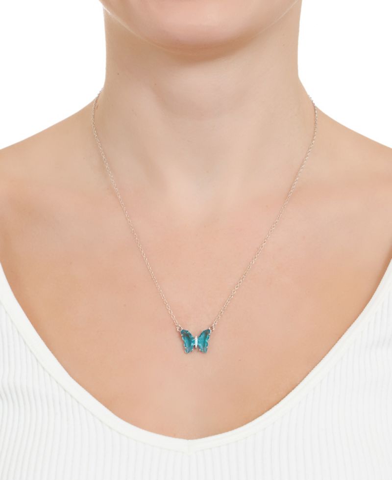 Women's Crystal Butterfly Necklace
