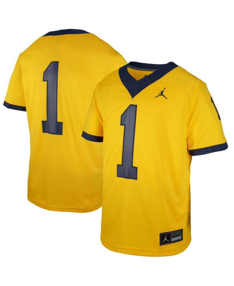Big Boys and Girls Maize Michigan Wolverines Untouchable Replica Game Jersey