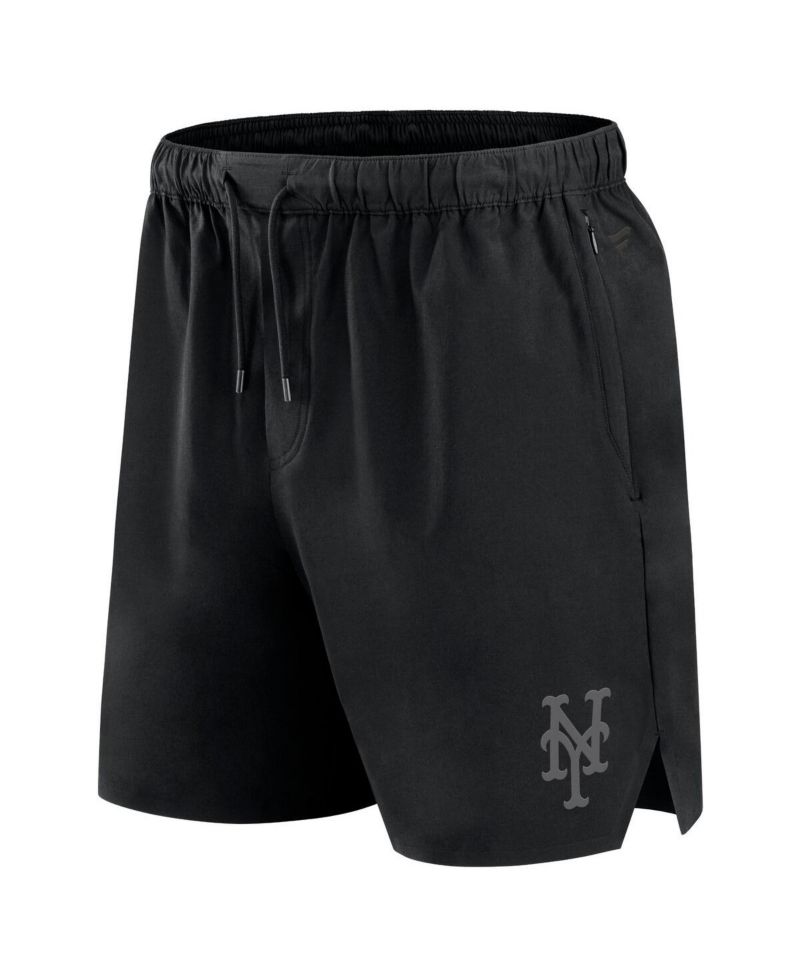 Men's Black New York Mets Front Office Woven Shorts
