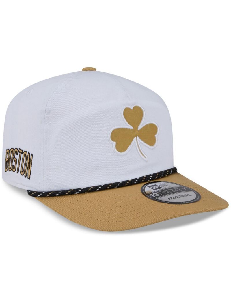 Men's White/Gold Boston Celtics 2025/26 City Edition 19TWENTY Adjustable Hat