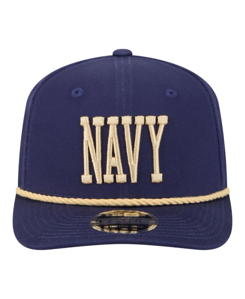 Men's Navy Navy Midshipmen Wordmark Rope 9SEVENTY Stretch-Snap Hat