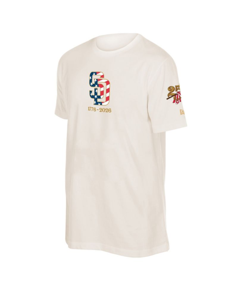 Men's Cream San Diego Padres 250th Fourth of July T-Shirt