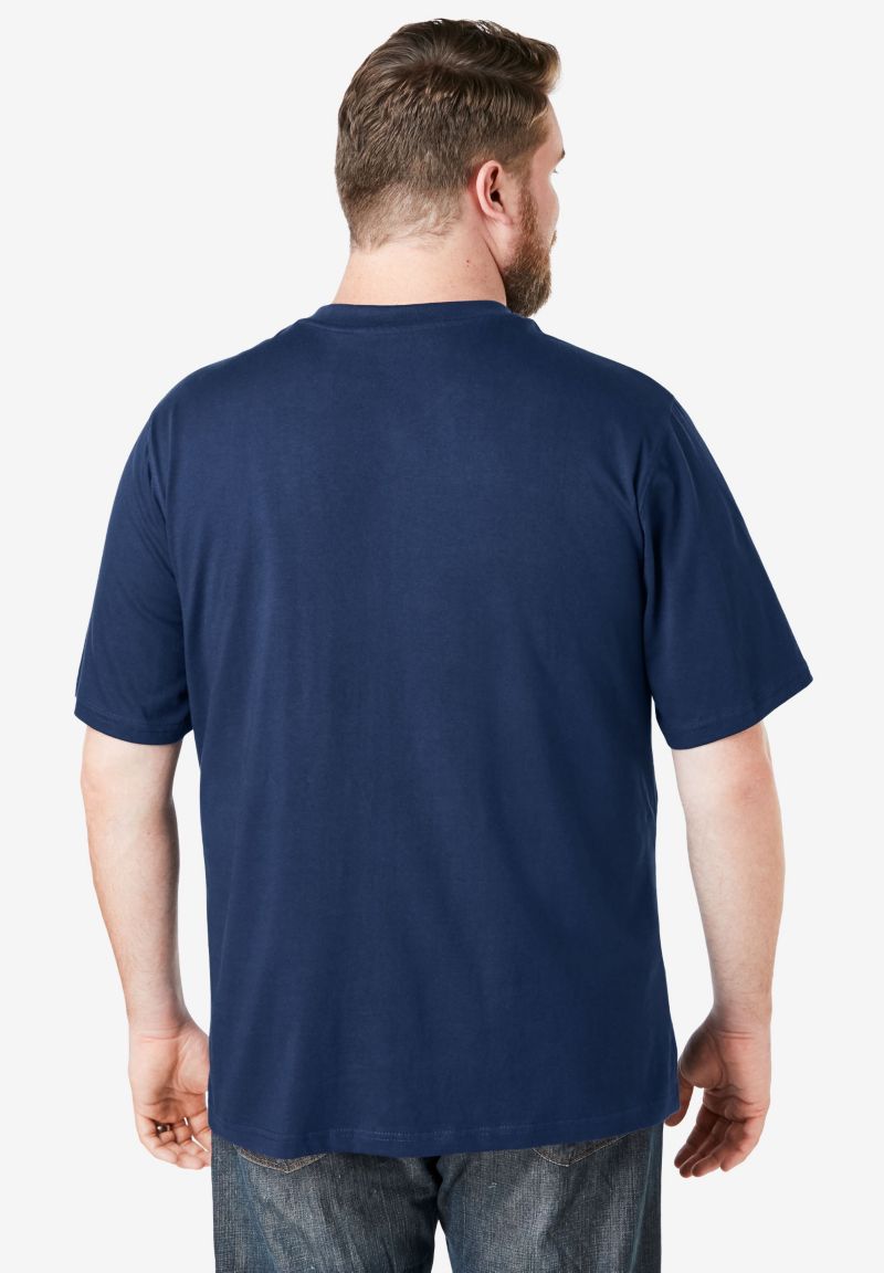 Men's by KingSize Heavyweight Pocket V-Neck Tee