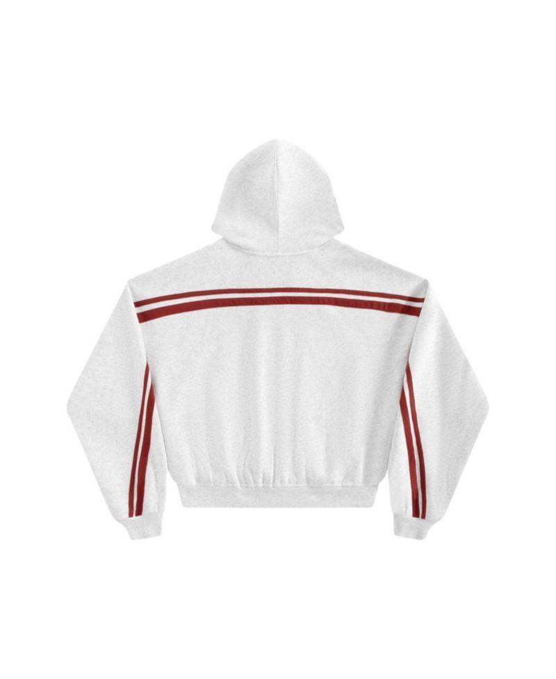 Women's Boxy Contrast Stripe Zip Up Hoodie