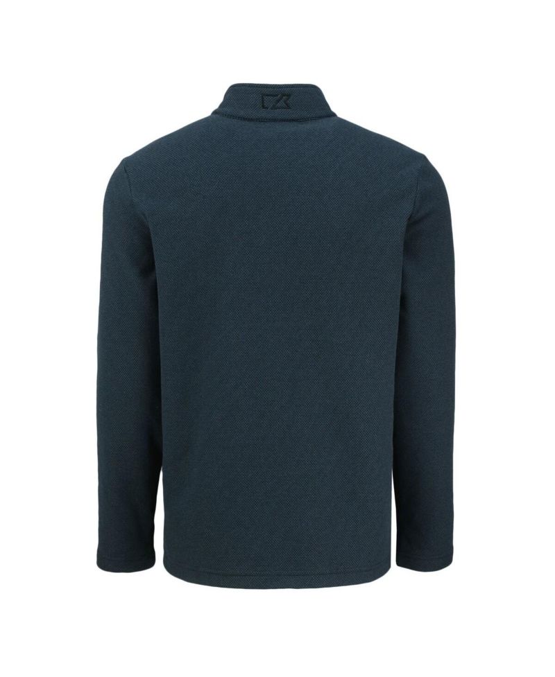 Men's Black Detroit Lions Hunts Point Eco Textured Fleece Half-Snap Sweatshirt