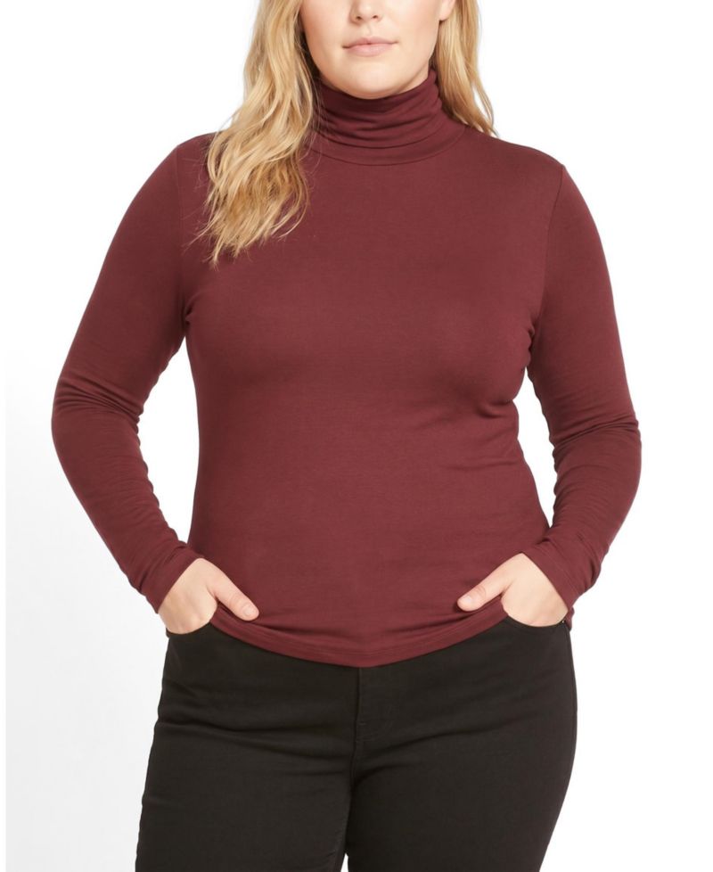 Plus Size Cloud Rib Turtleneck