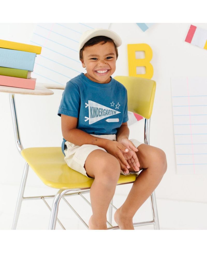 Little Boys Kindergarten Pennant Short Sleeve T-Shirt