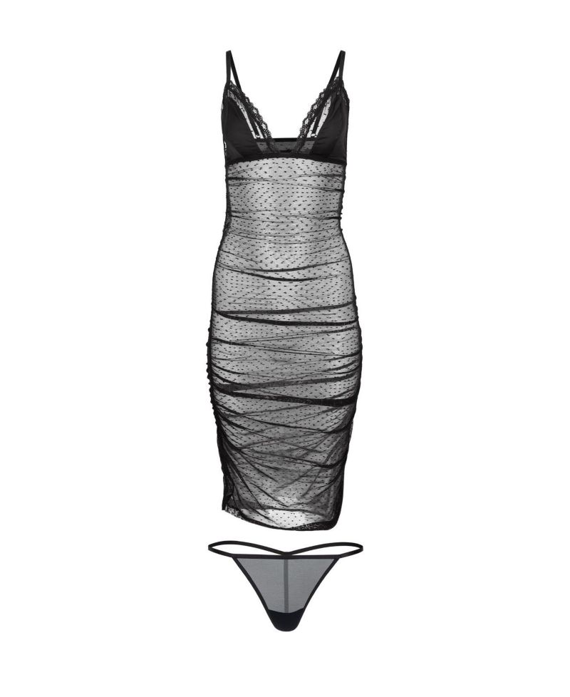 Women's Marietta Bodycon Slip & G-String Set Lingerie