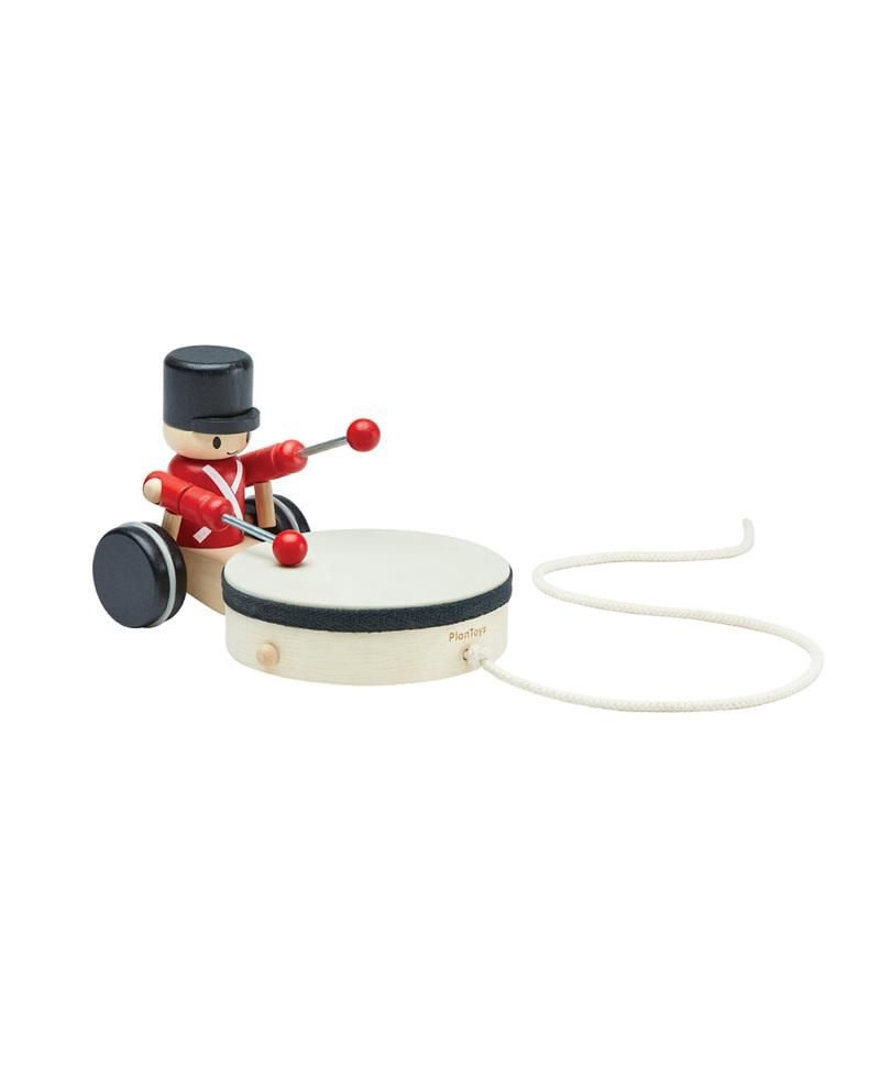 Wooden Pull-Along Drummer Toy