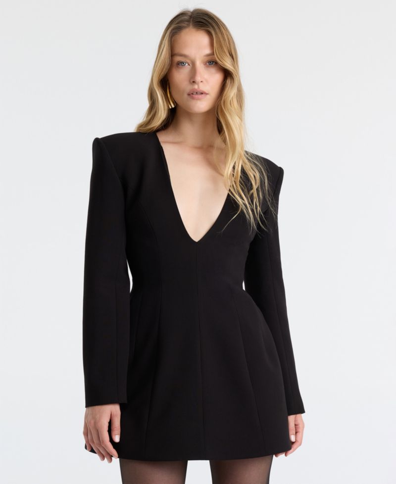 Women's Olivia Structured V-Neck Mini Dress
