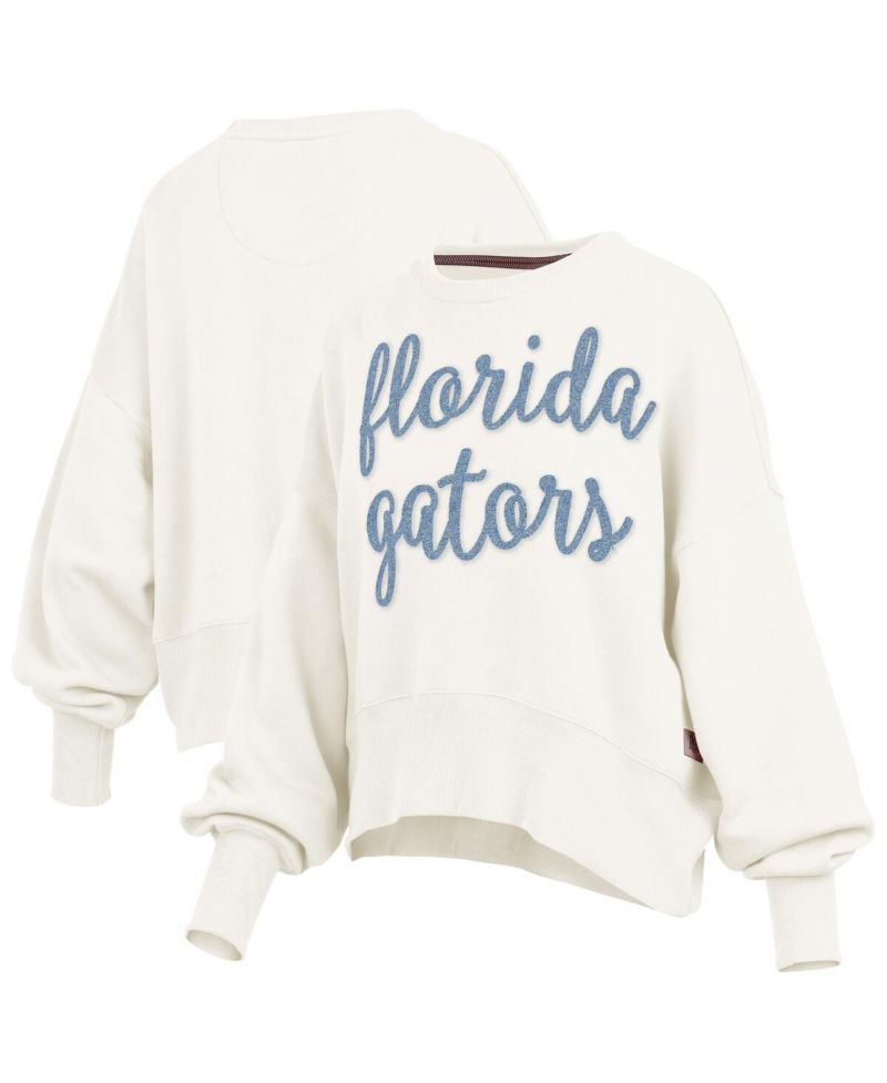Women's Cream Florida Gators Chelsea Oversized Pullover Sweatshirt