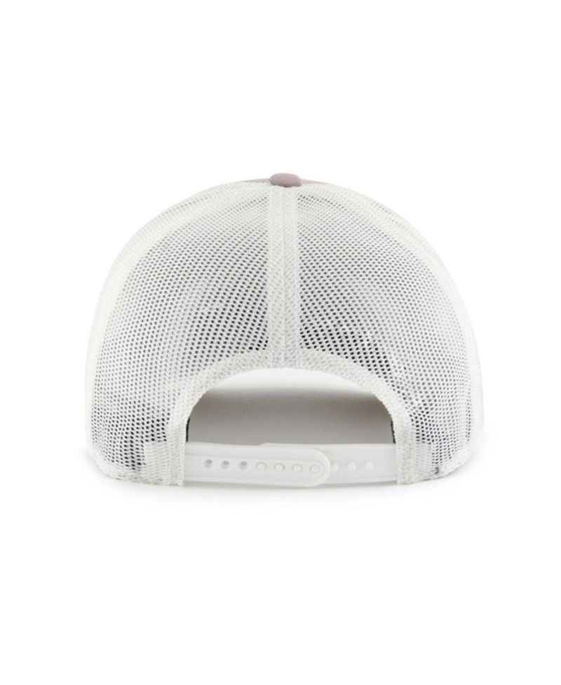 Men's Gray/White Boston Red Sox Tide Sweep Rope Trucker Adjustable Hat