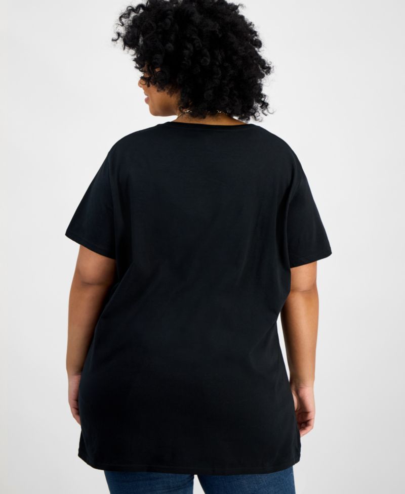 Trendy Plus Size Black Pride Joy Excellence Graphic T-shirt