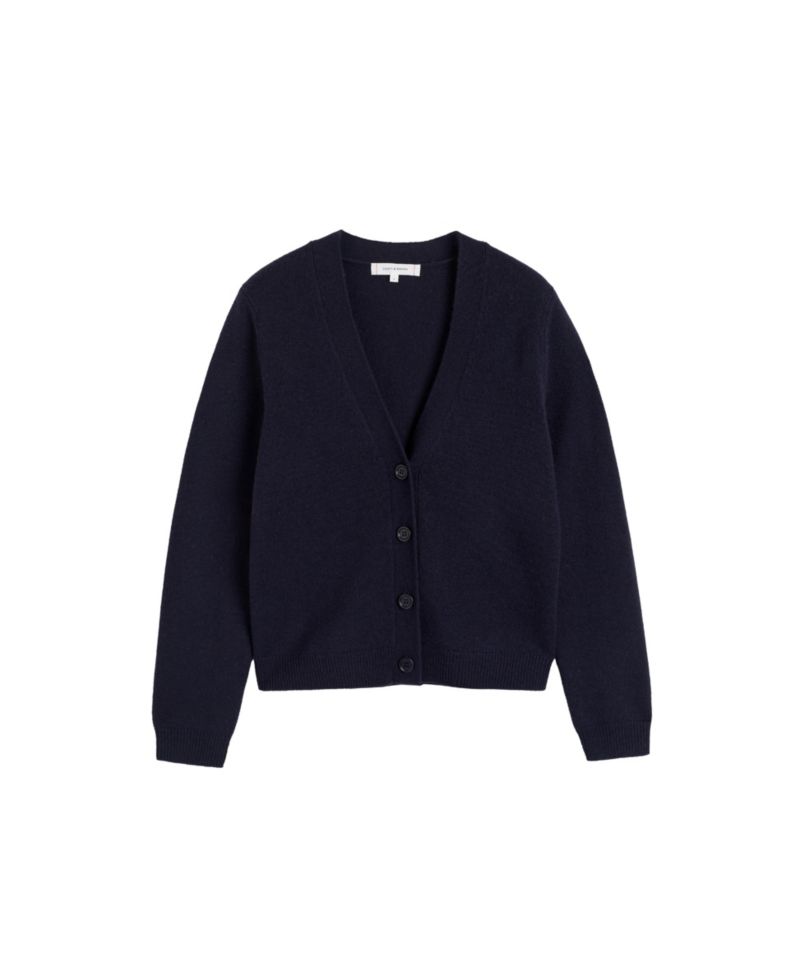Women's Wool-Cashmere Elbow Patch Cardigan