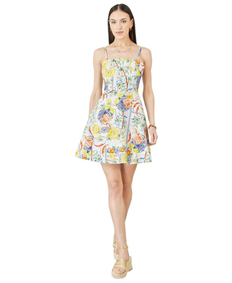 Women's Print Cotton Mini Sun Dress
