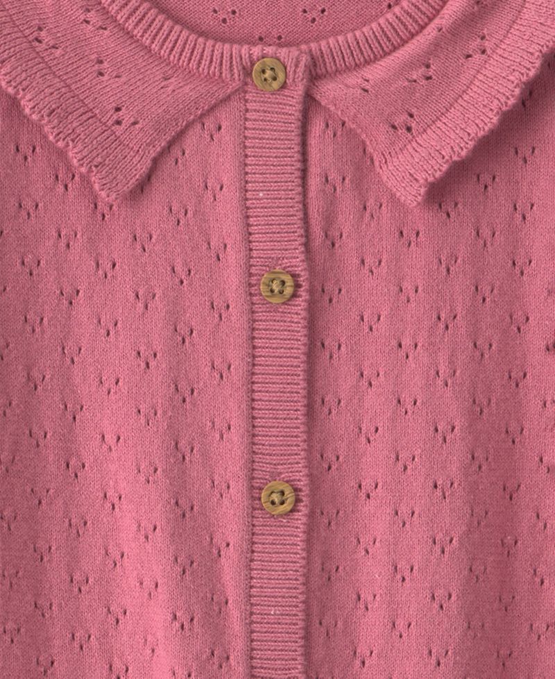 Baby Girls' Pointelle Long-Sleeve Jumpsuit