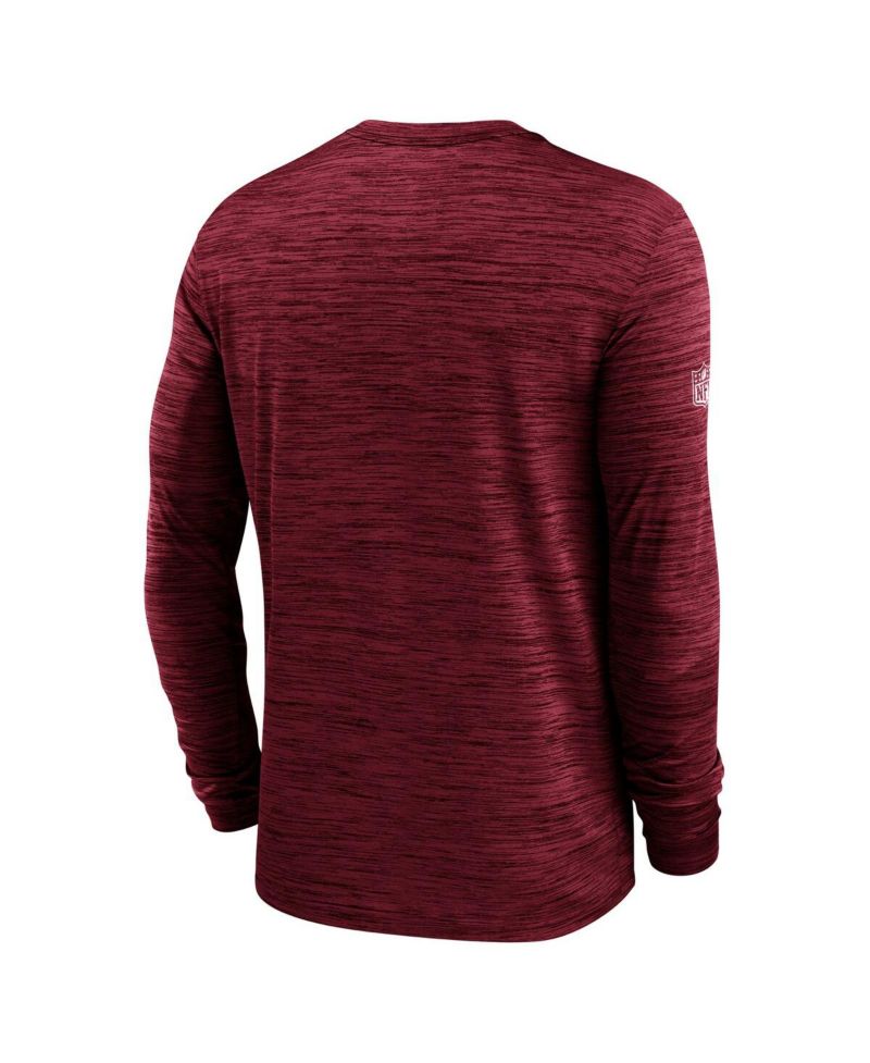 Men's Red Tampa Bay Buccaneers Sideline Velocity Performance Long Sleeve T-Shirt