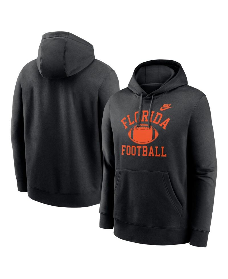 Men's Black Florida Gators Legacy Football Icon Club Fleece Pullover Hoodie