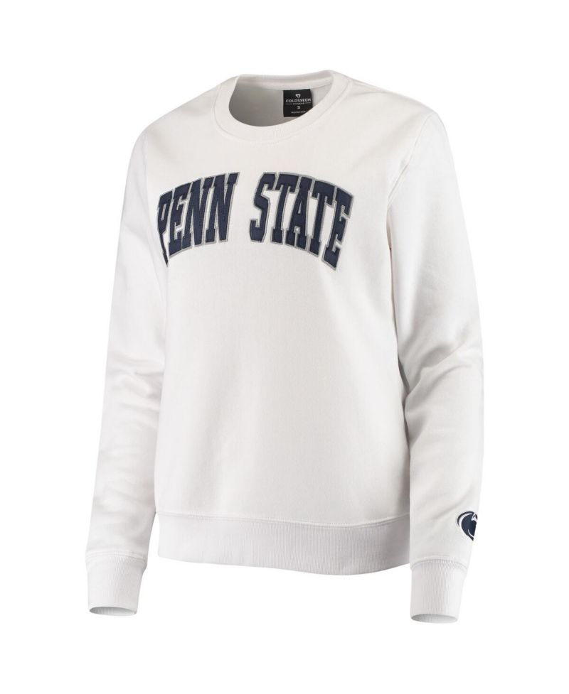 Women's White Penn State Nittany Lions Campanile Pullover Sweatshirt