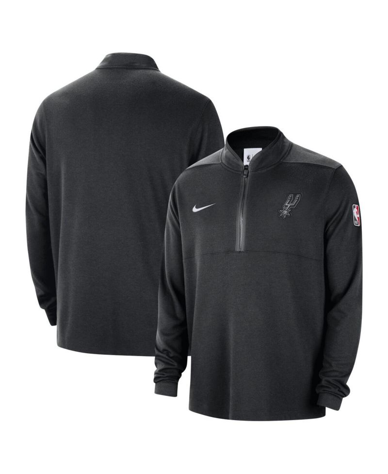 Men's Black San Antonio Spurs 2024/25 Courtside Performance Half-Zip Top