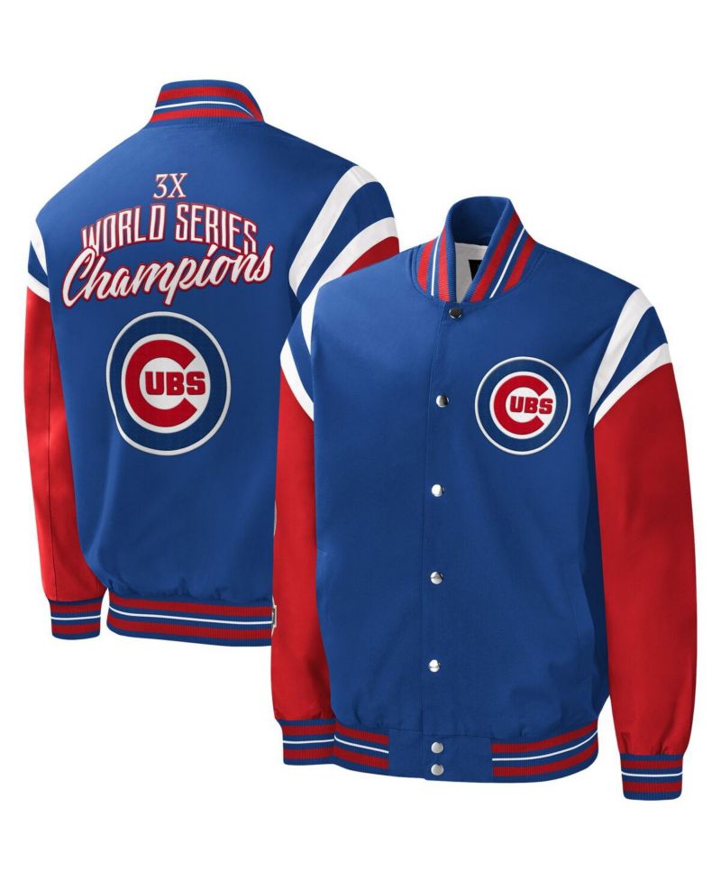 Men's Royal Chicago Cubs Title Holder Full-Snap Varsity Jacket