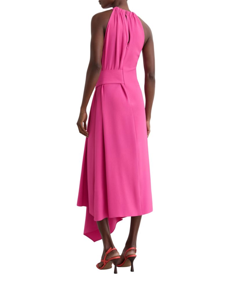 Women's Drape-Detail Sleeveless Midi Dress