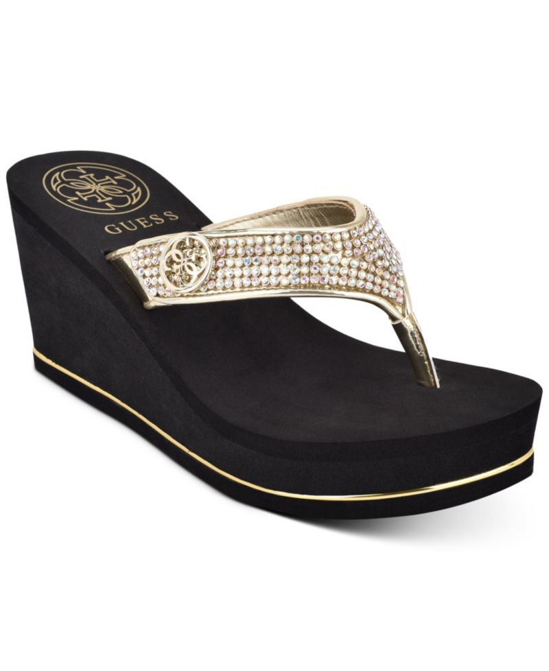 Women's Sarraly Eva Logo Wedge Slip On Flip Sandals